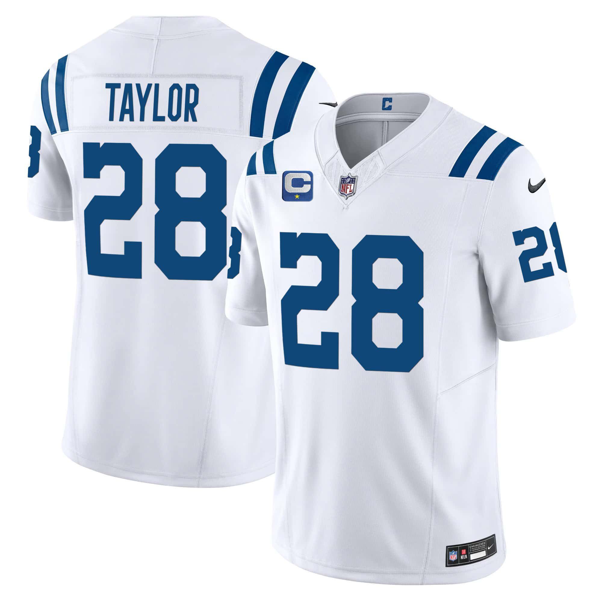 Men Indianapolis Colts #28 Taylor White 2024 Nike Vapor Limited NFL Jersey